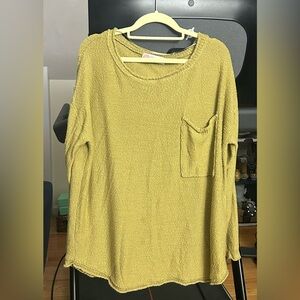 EUC Free People FP Beach Karina Boho Oversized Sweater Crushed Rosemary, Small